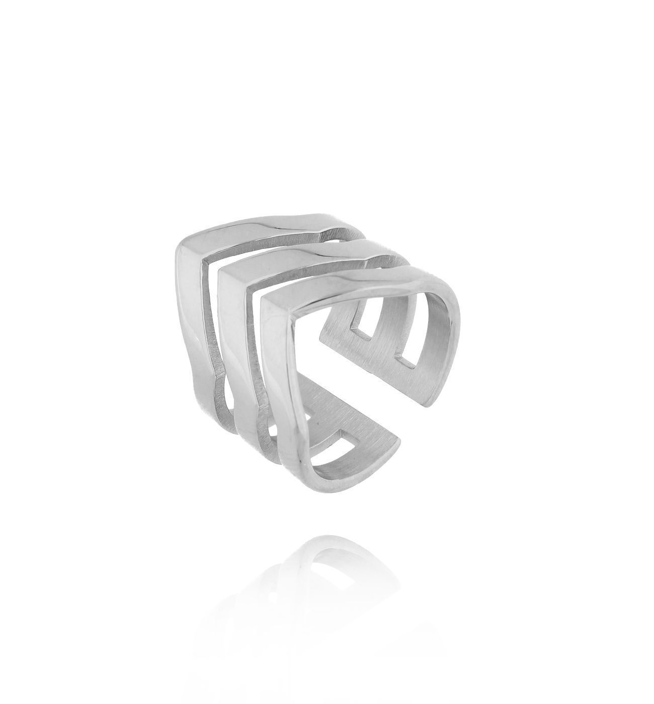 Pierścionek srebrny potrójny Arrow - By Dziubeka