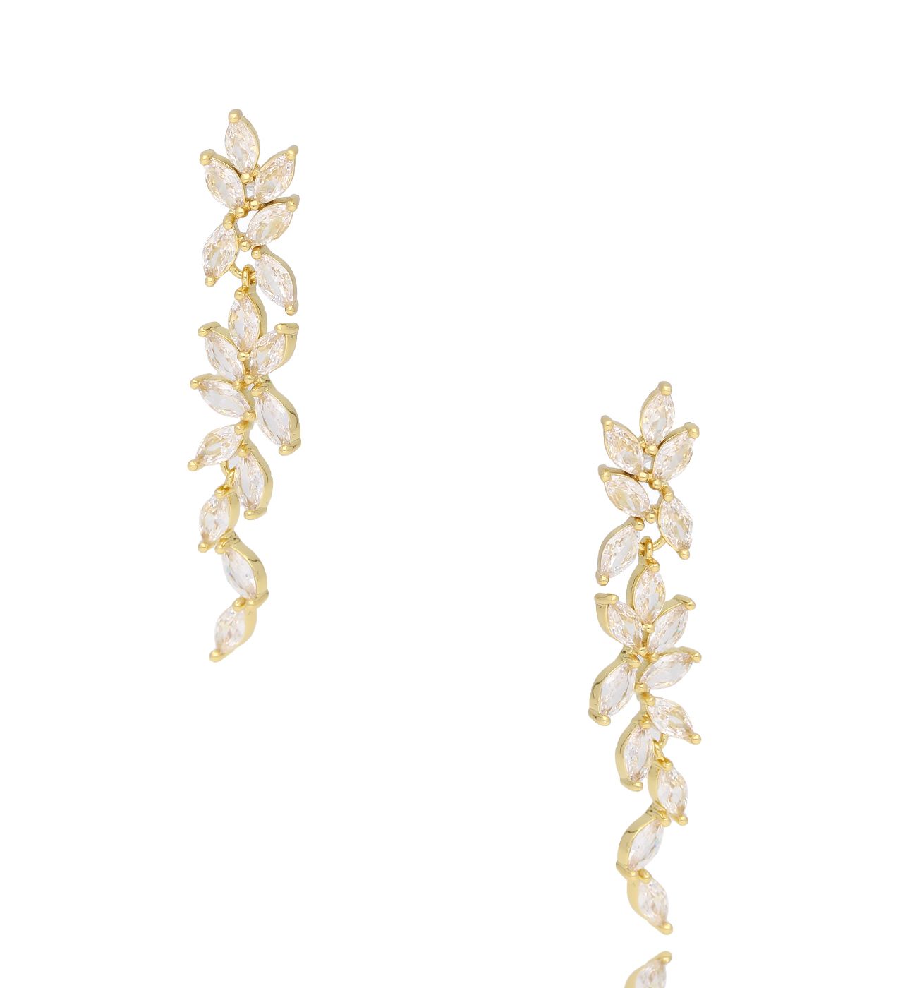 Kolczyki złote transparentne Ivanete - By Dziubeka