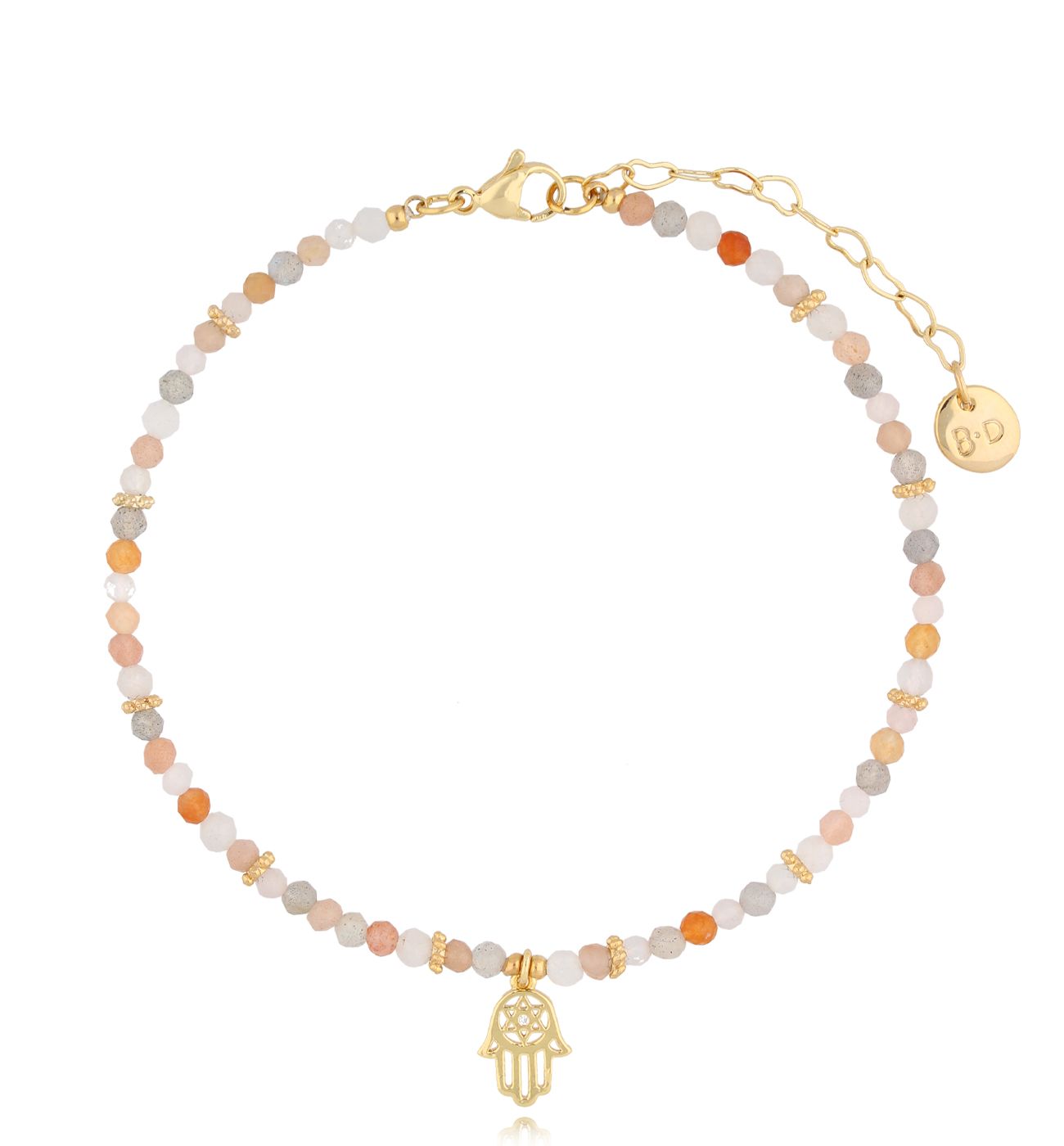 Bransoletka na nogę z kamieniami naturalnymi Amayas BNTW0072