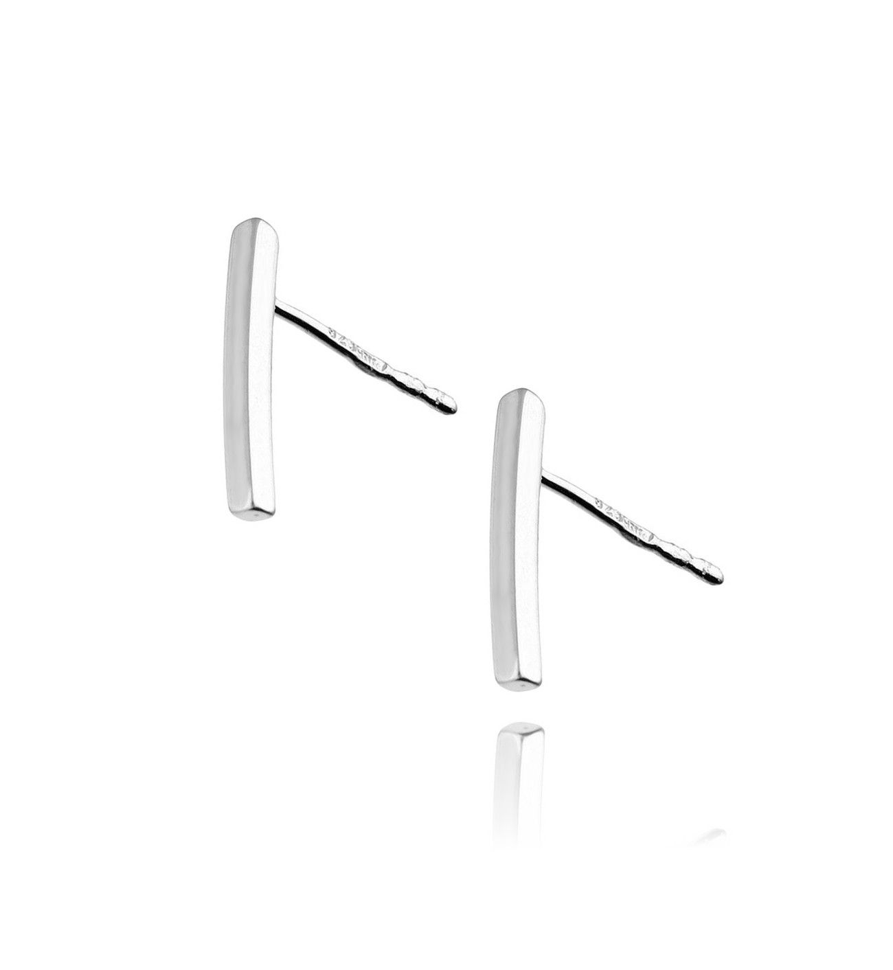 Kolczyki srebrne patyczki - By Dziubeka