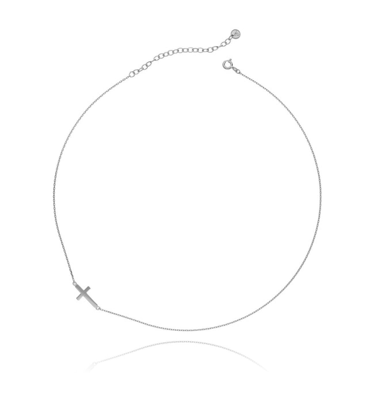Naszyjnik srebrny krzyżyk - By Dziubeka
