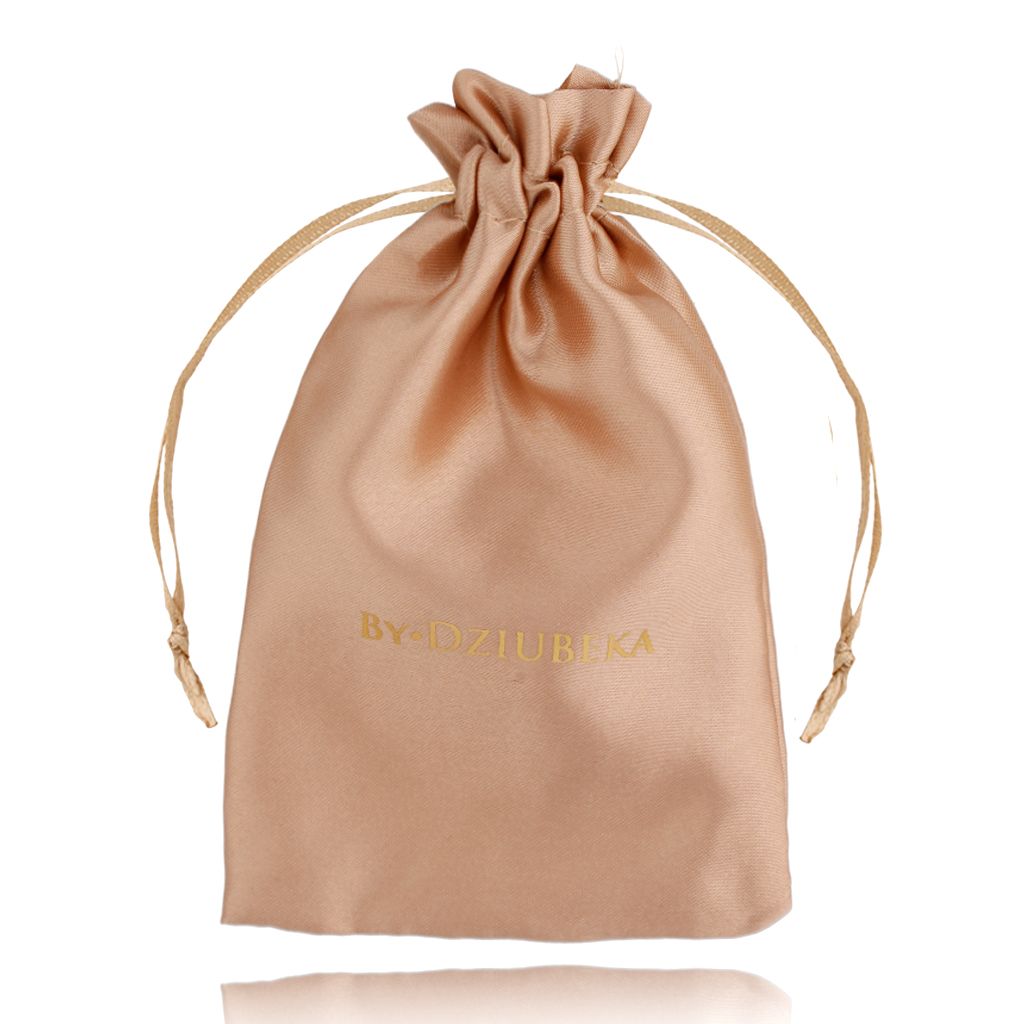 Woreczek satynowy średni-beżowy - By Dziubeka