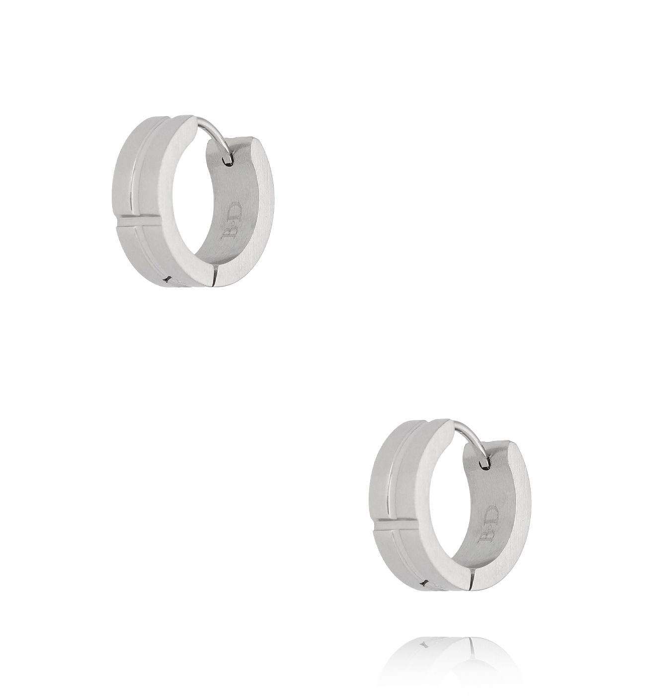 Kolczyki srebrne kółka unisex KMITC0132