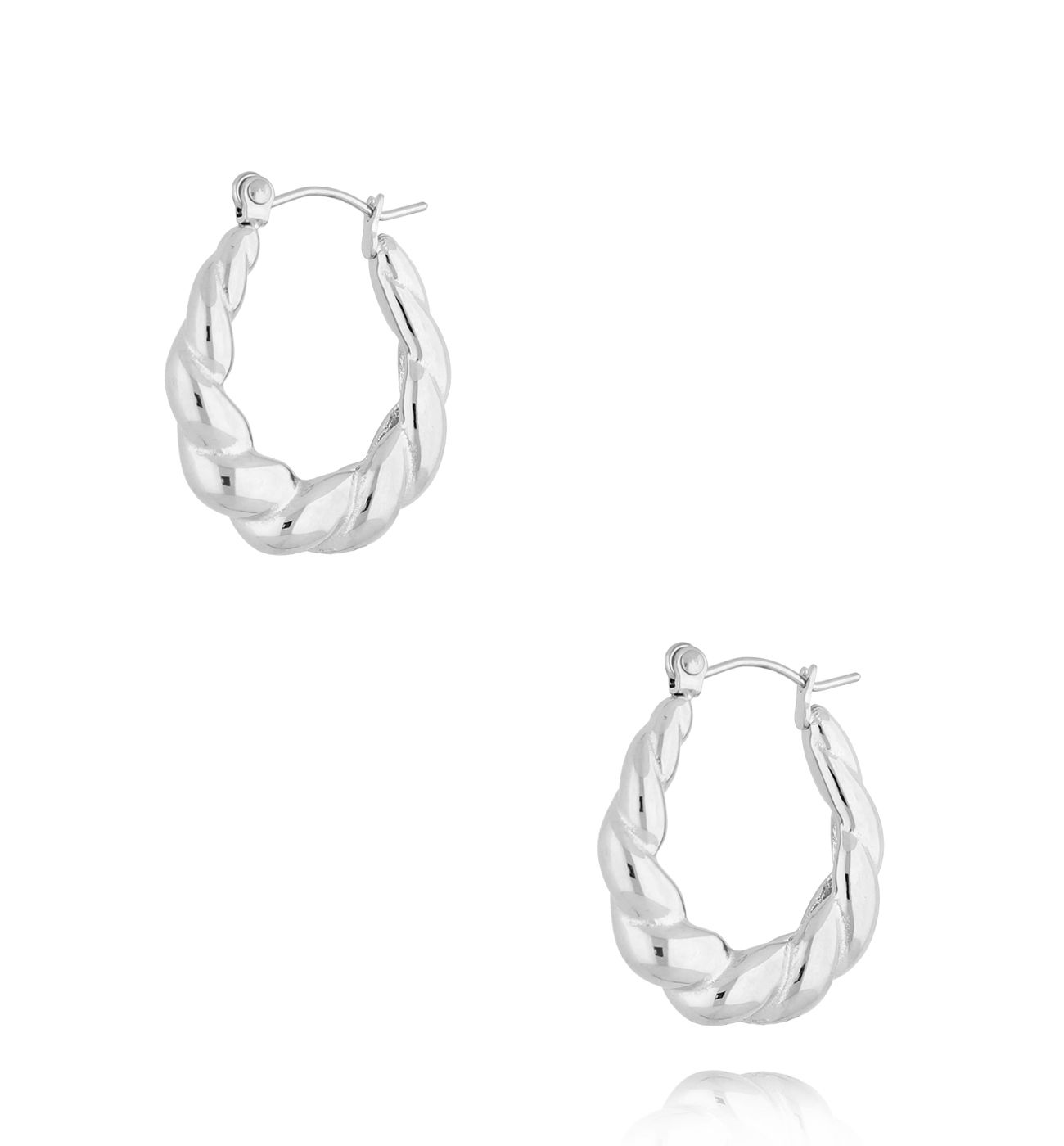 Kolczyki srebrne plecione Paterson - By Dziubeka