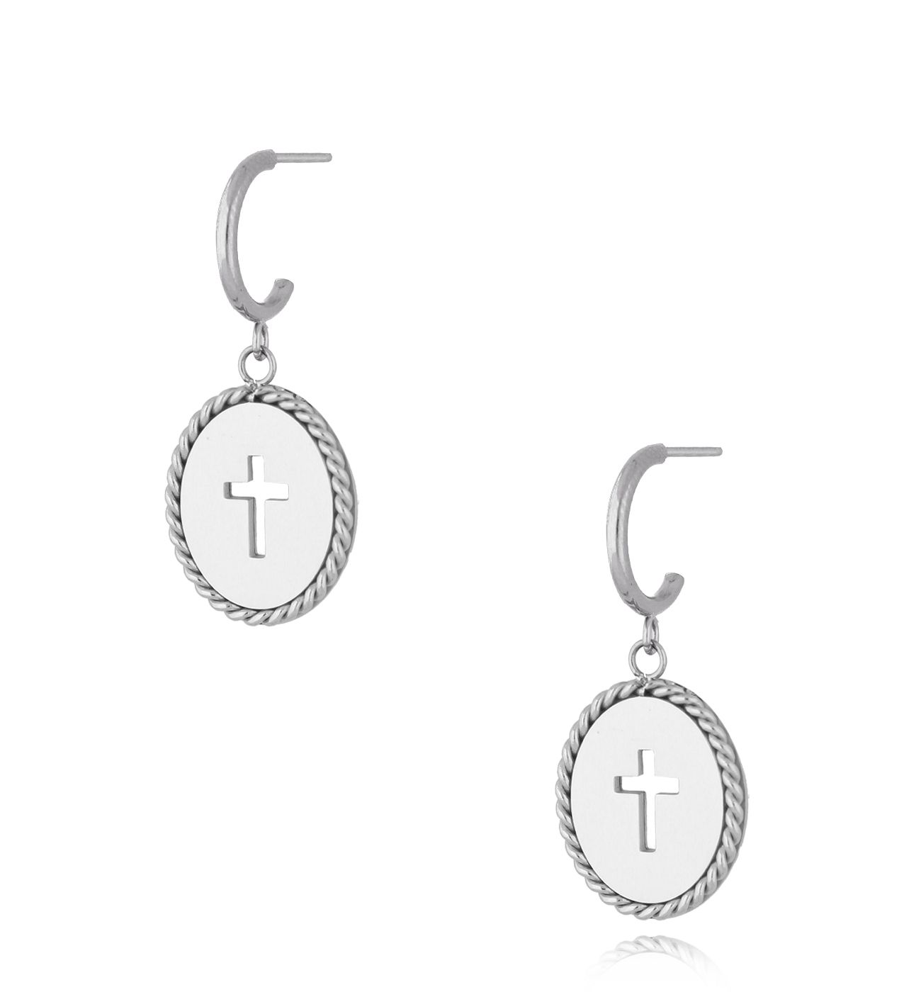 Kolczyki srebrne z krzyżykami Croix KSA0996