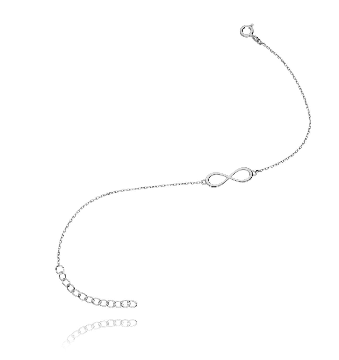 Bransoletka srebrna z nieskończonością BSE0030