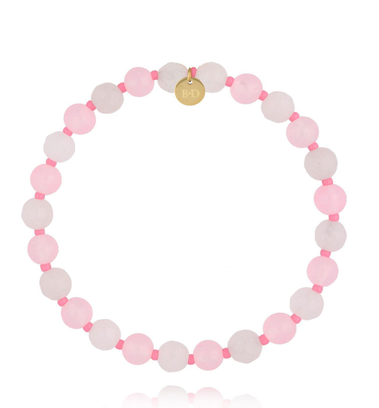 Bransoletka różowa z jadeitami BSC2335