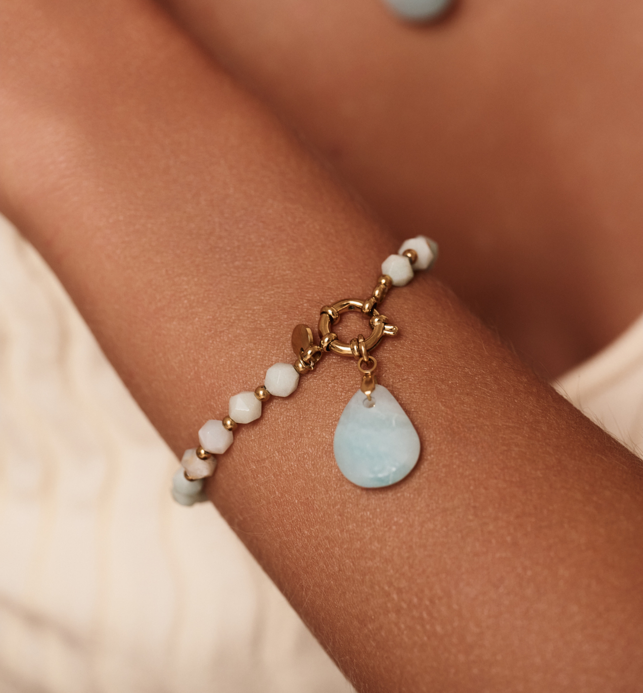 Bransoletka z amazonitami BSC2311