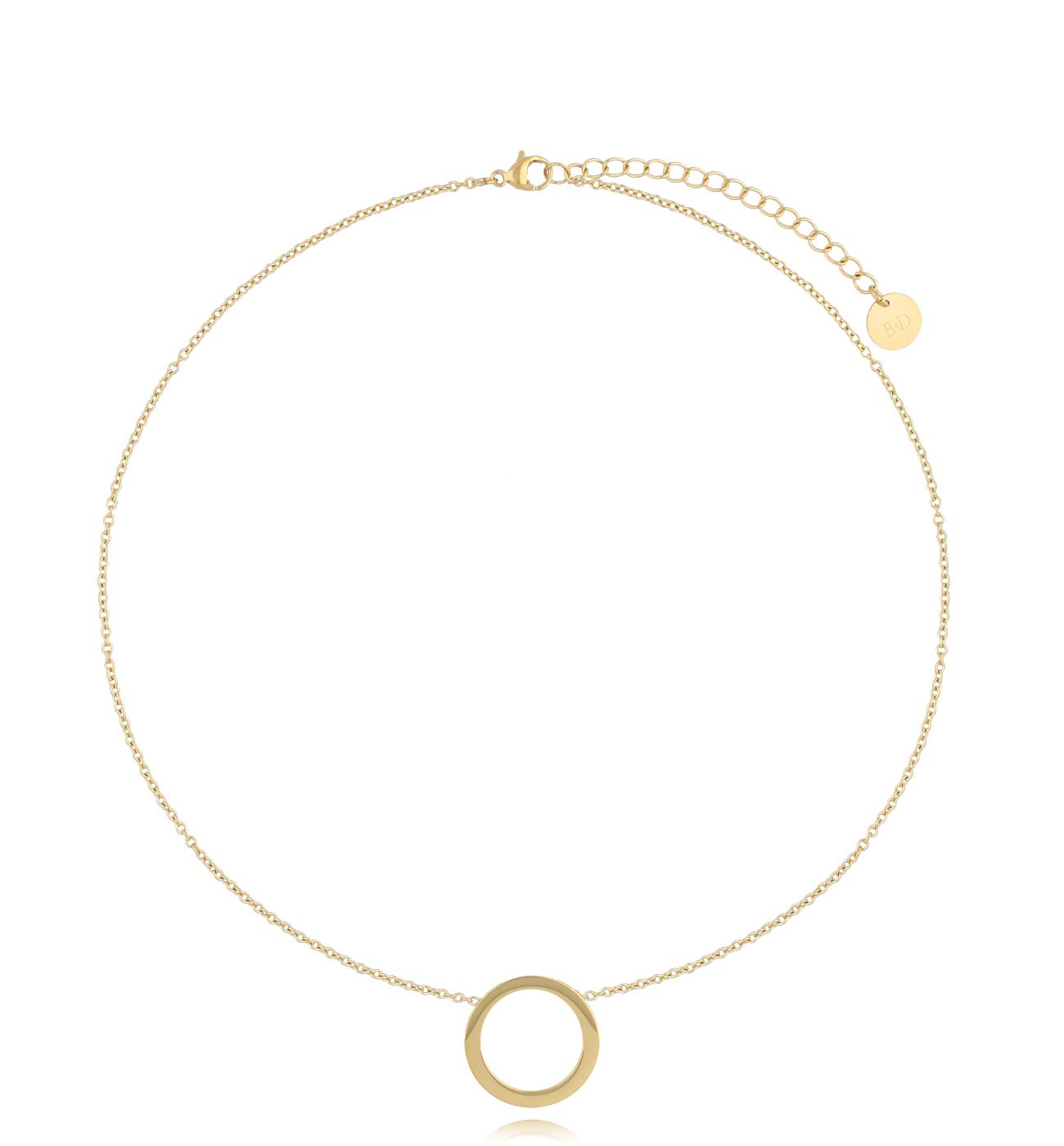 Naszyjnik złoty z kółkiem Cercle - By Dziubeka