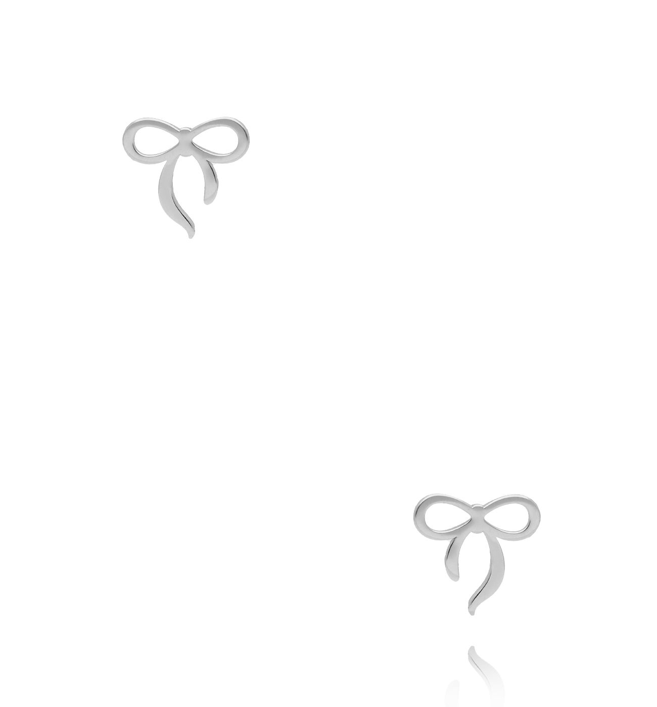 Kolczyki kokardki srebrne KCA0097