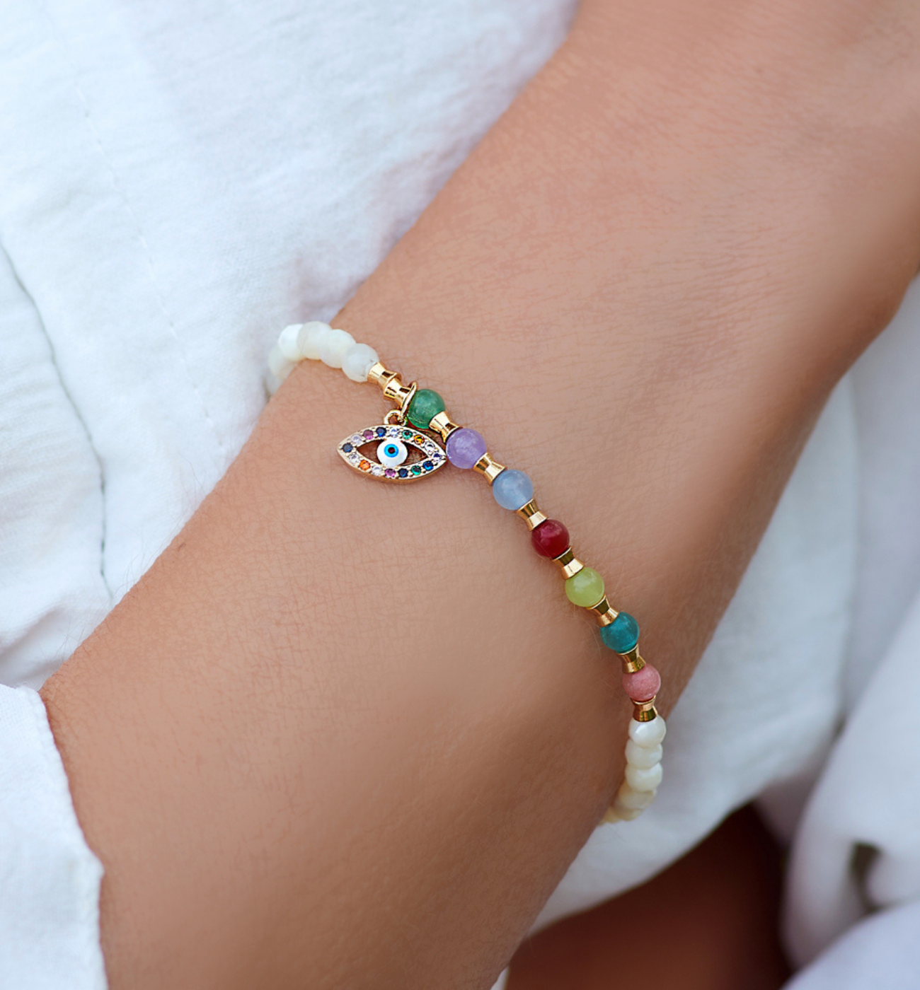 Bransoletka kolorowa z okiem Meadow BSC1028