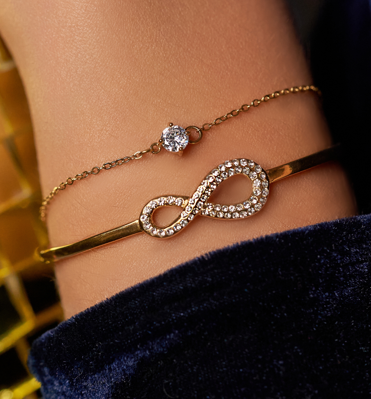 Bransoletka z nieskończonością złota Brazos - By Dziubeka
