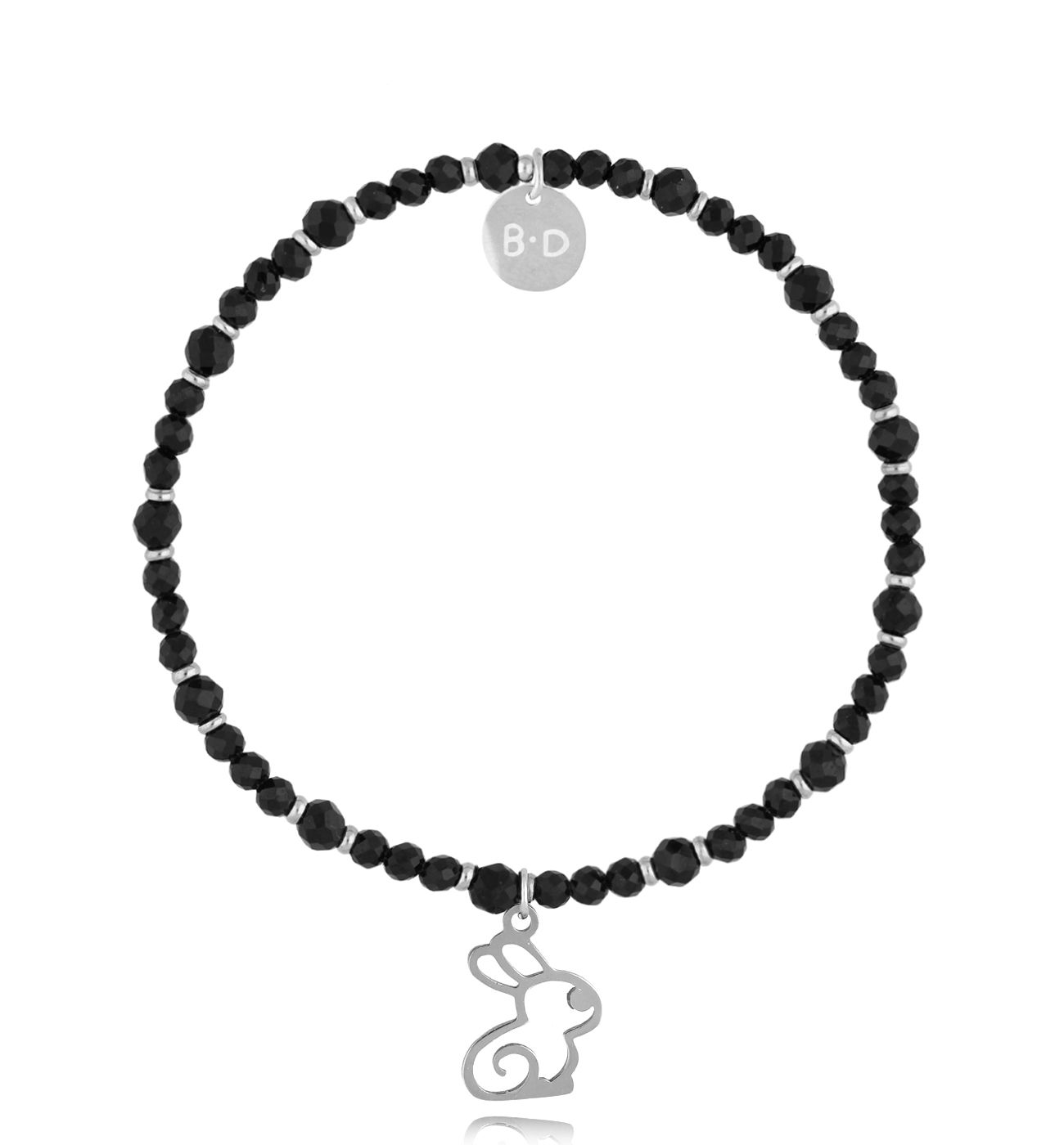 Bransoletka z turmalinami i zajączkiem - By Dziubeka