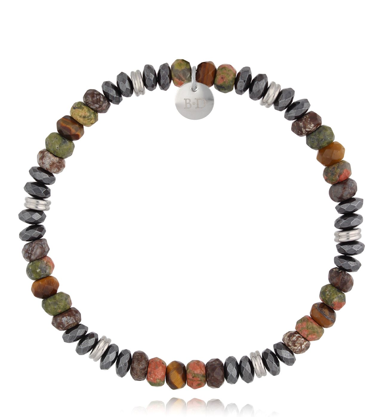 Bransoletka z hematytami i jaspisami Eindridi BMITC0590