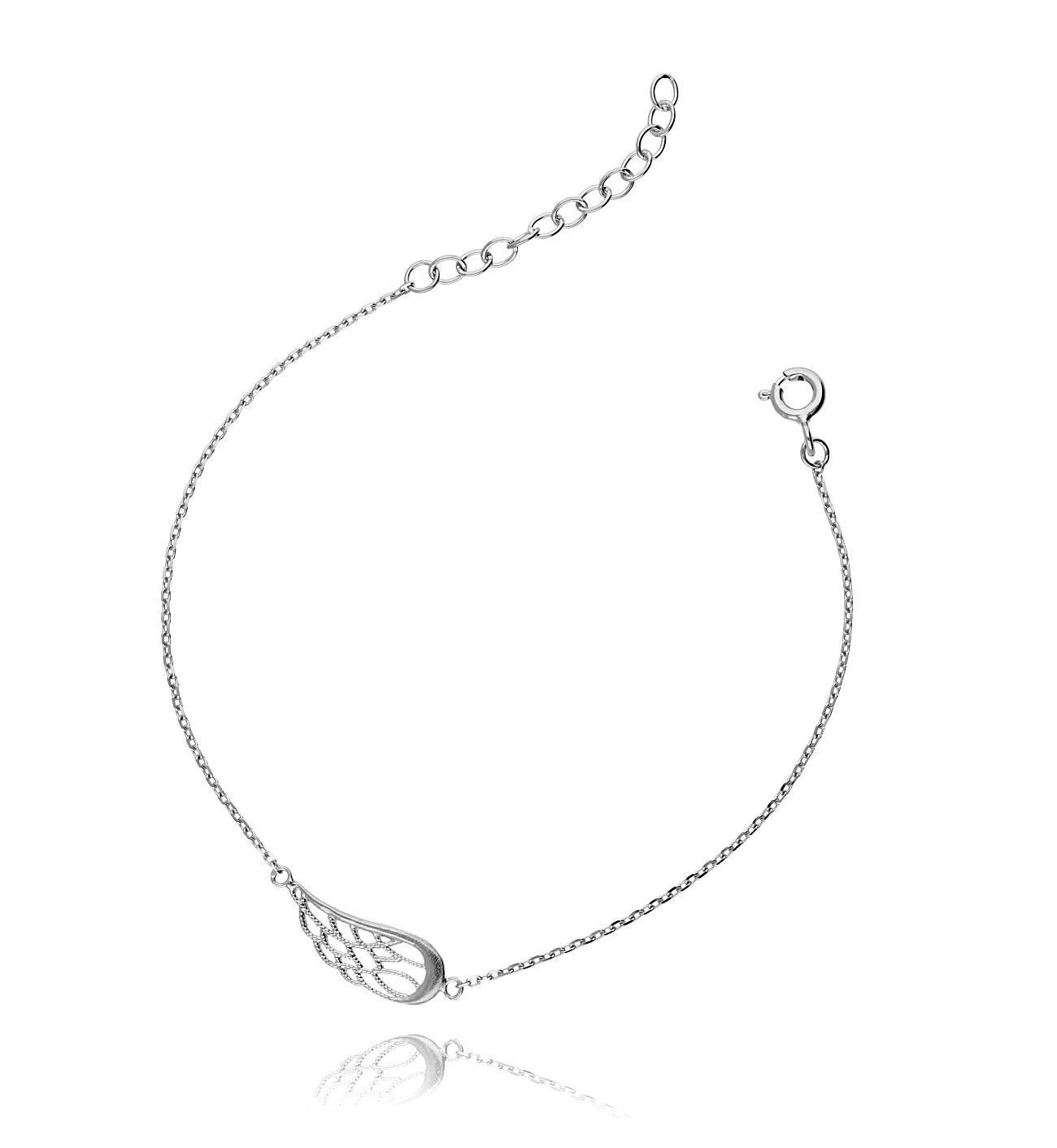 Bransoletka srebrna ze skrzydłem BSE0066