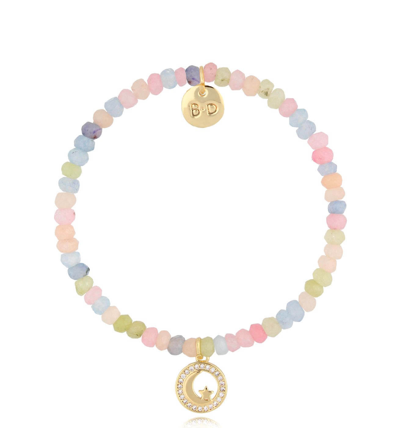 Bransoletka z jadeitami pastelowa Agua Azul BTW1764