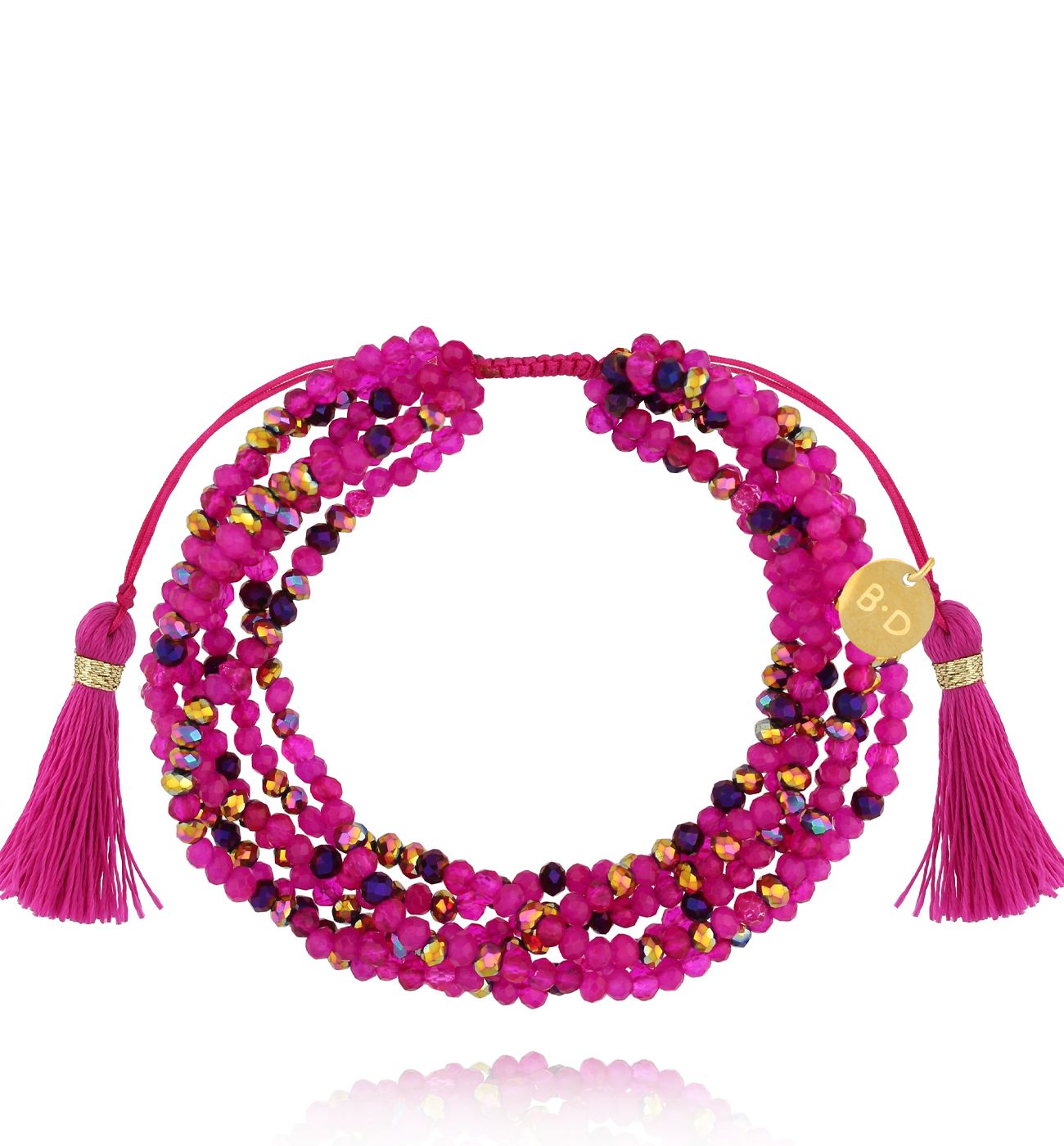 Bransoletka z kryształkami i chwostami Soulmate Spark BCY0299 - By Dziubeka