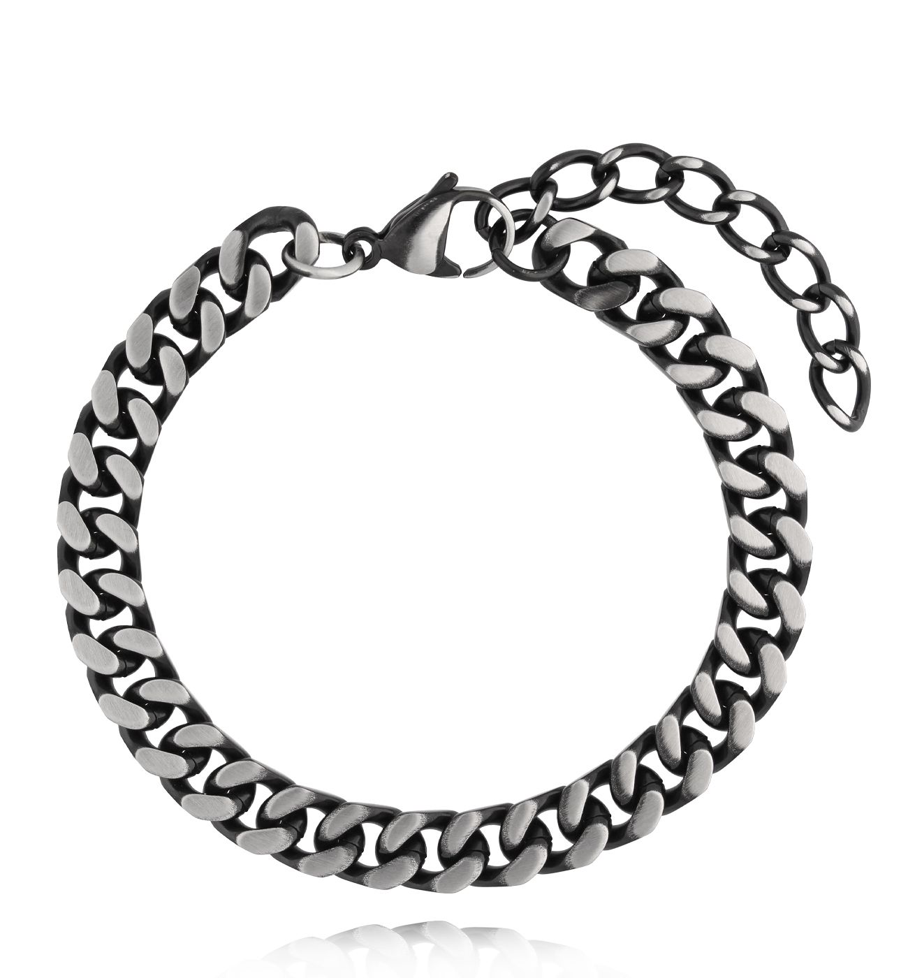 Bransoletka męska z czarnym łańcuchem Fridgeir 20 - By Dziubeka