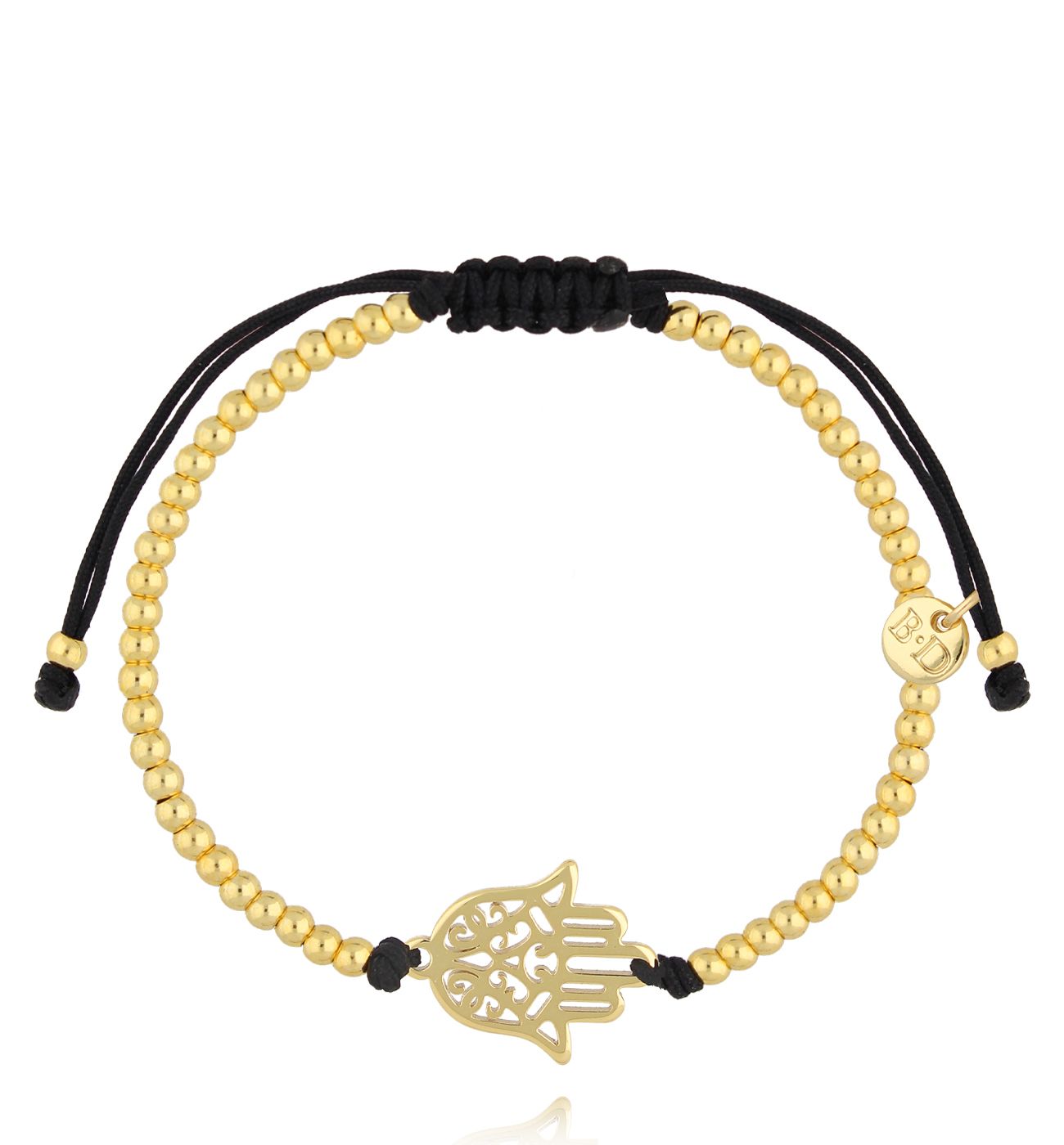 Bransoletka złota z ręką Fatimy - By Dziubeka