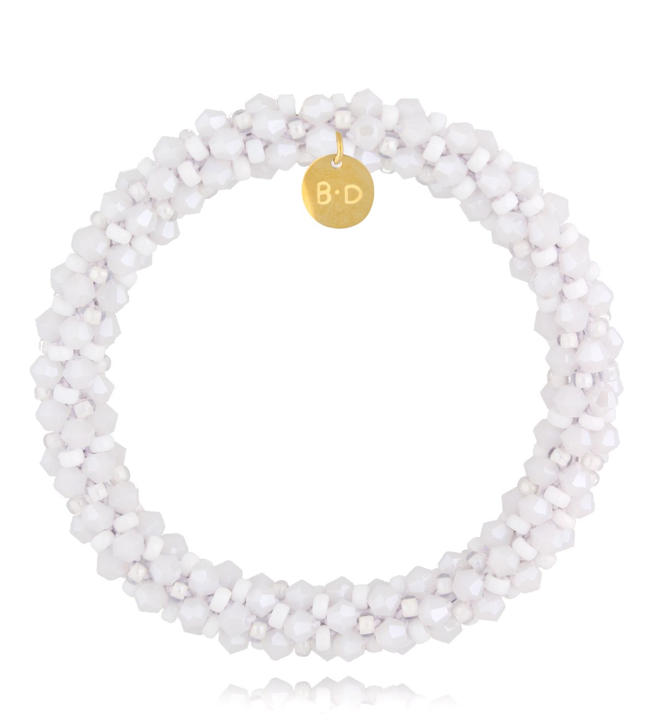 Bransoletka z kryształkami biała Luminous II BWE0031