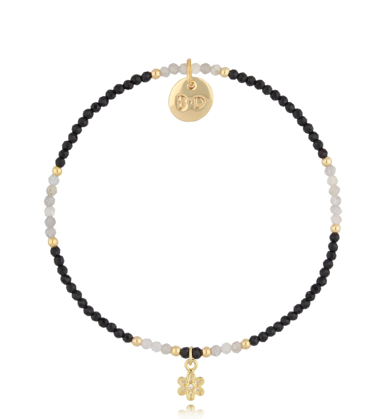 Bransoletka z turmalinami i kwiatuszkiem Cimarron BTW2299