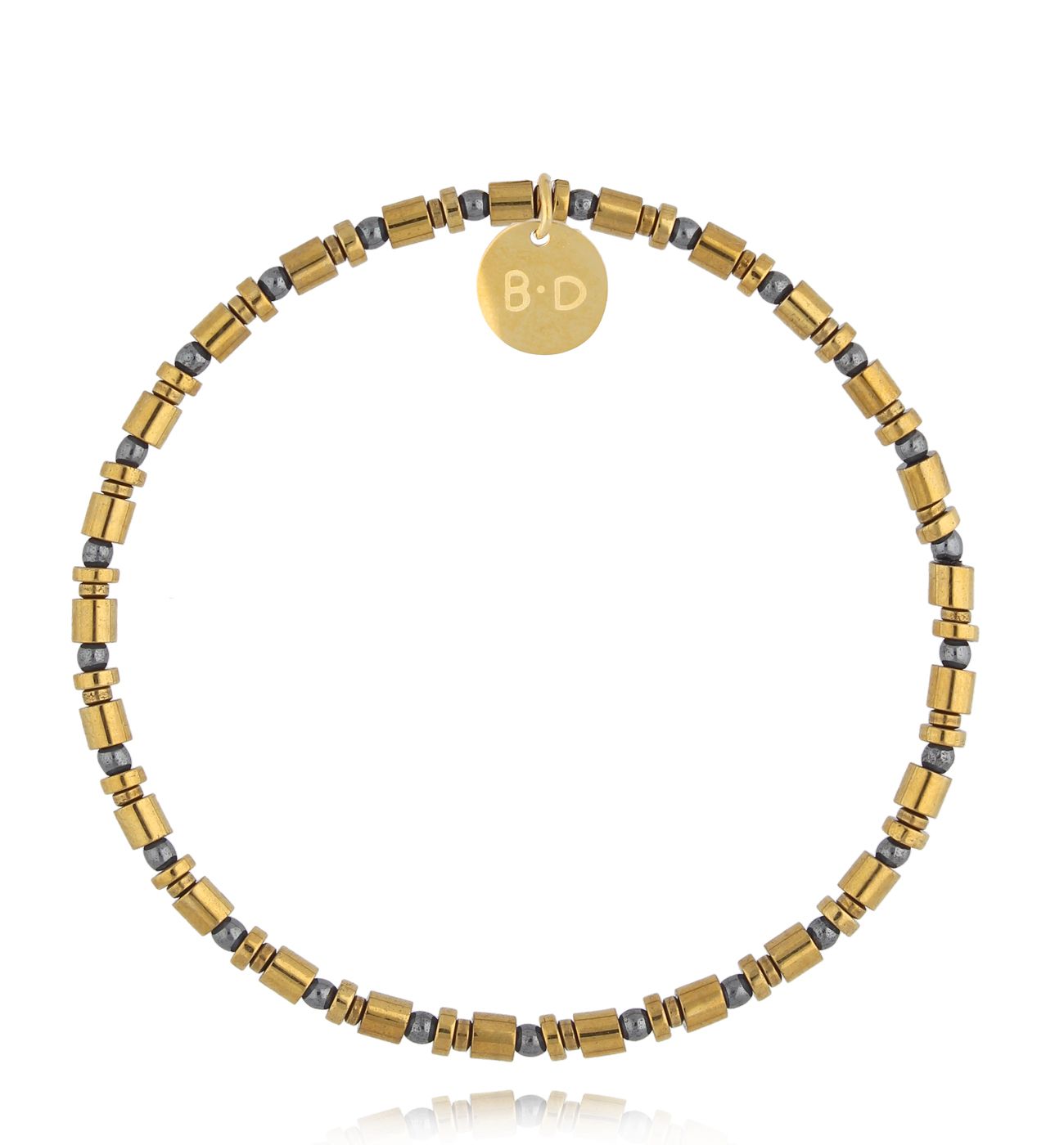 Bransoletka złota z hematytami Baradili - By Dziubeka