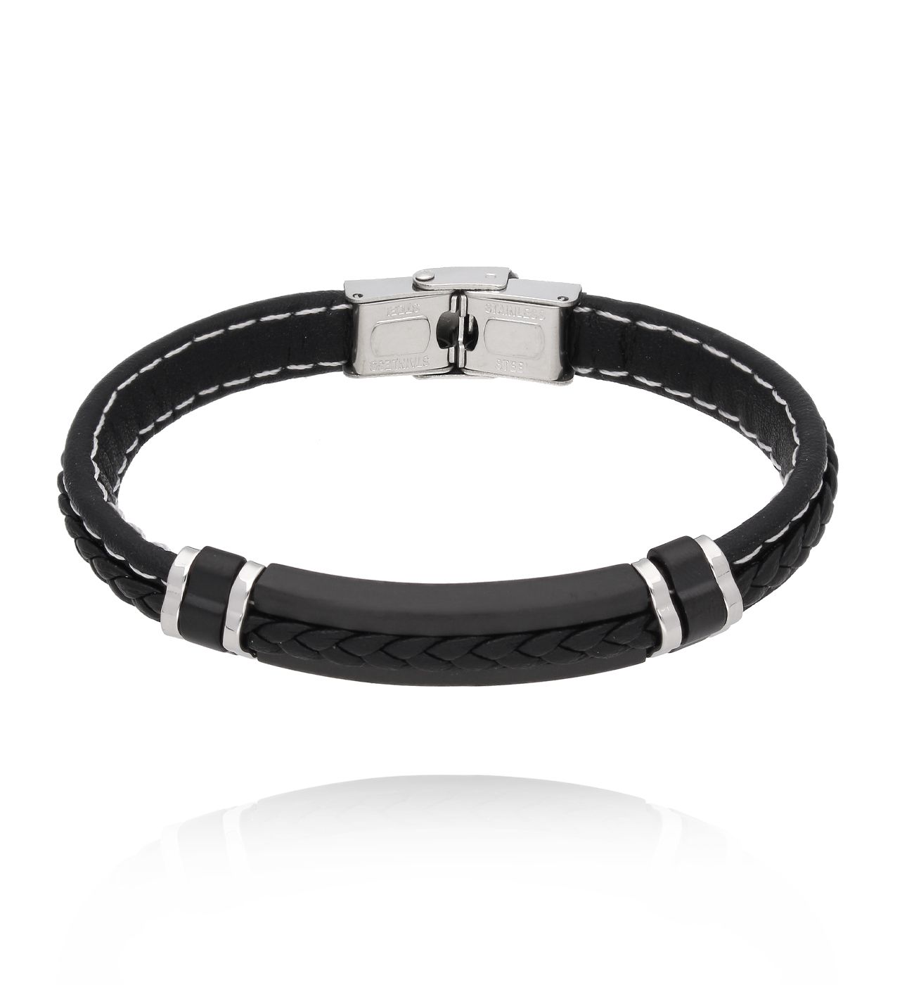 Bransoletka męska skórzana 30 - By Dziubeka