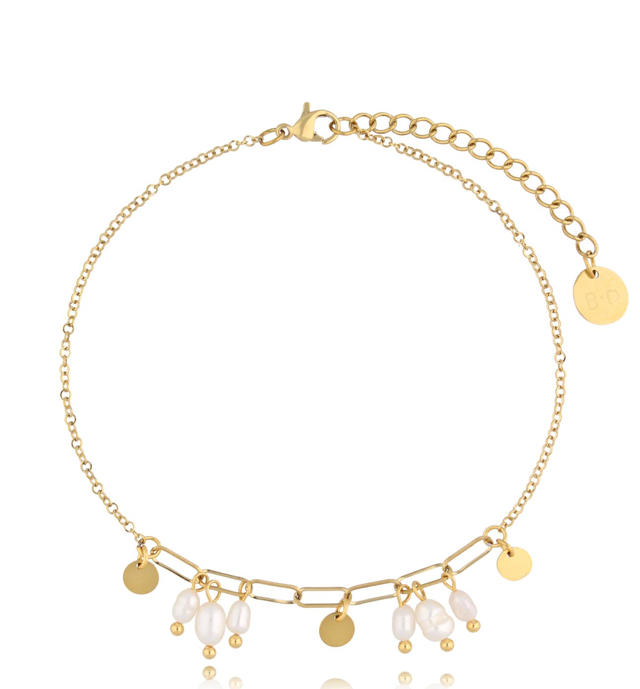 Bransoletka na nogę z perełkami Fascination BNSY0018 - By Dziubeka