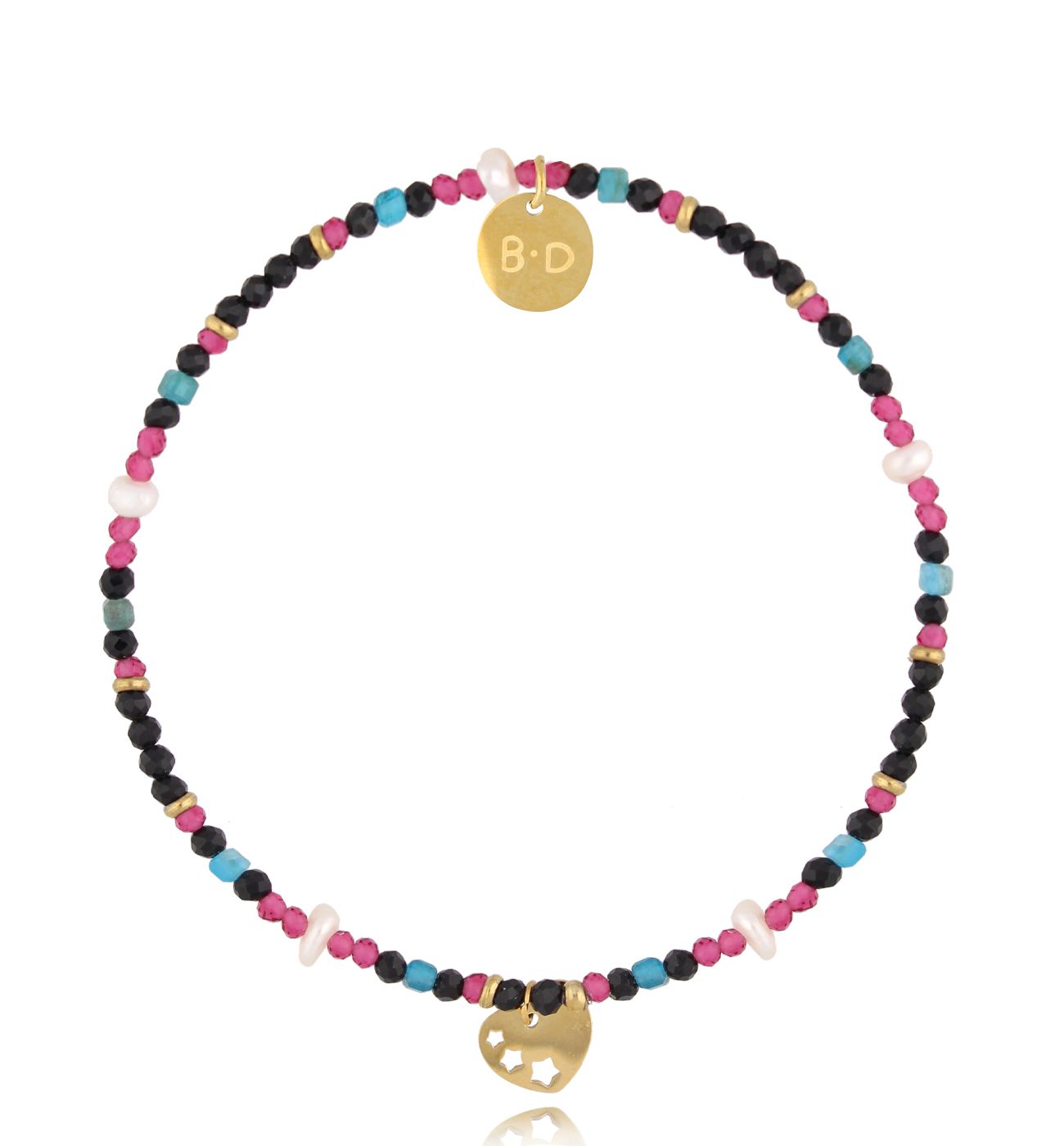 Bransoletka z serduszkiem kolorowa BTW2919