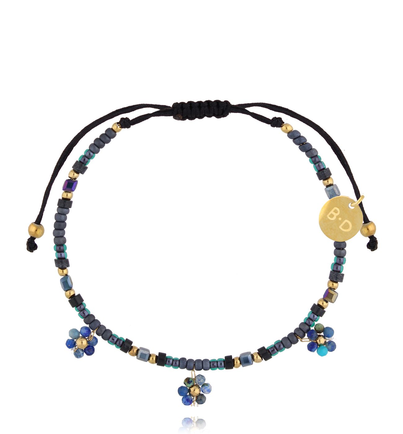 Bransoletka ze lapisami Stone Flowers BMT0259 - By Dziubeka