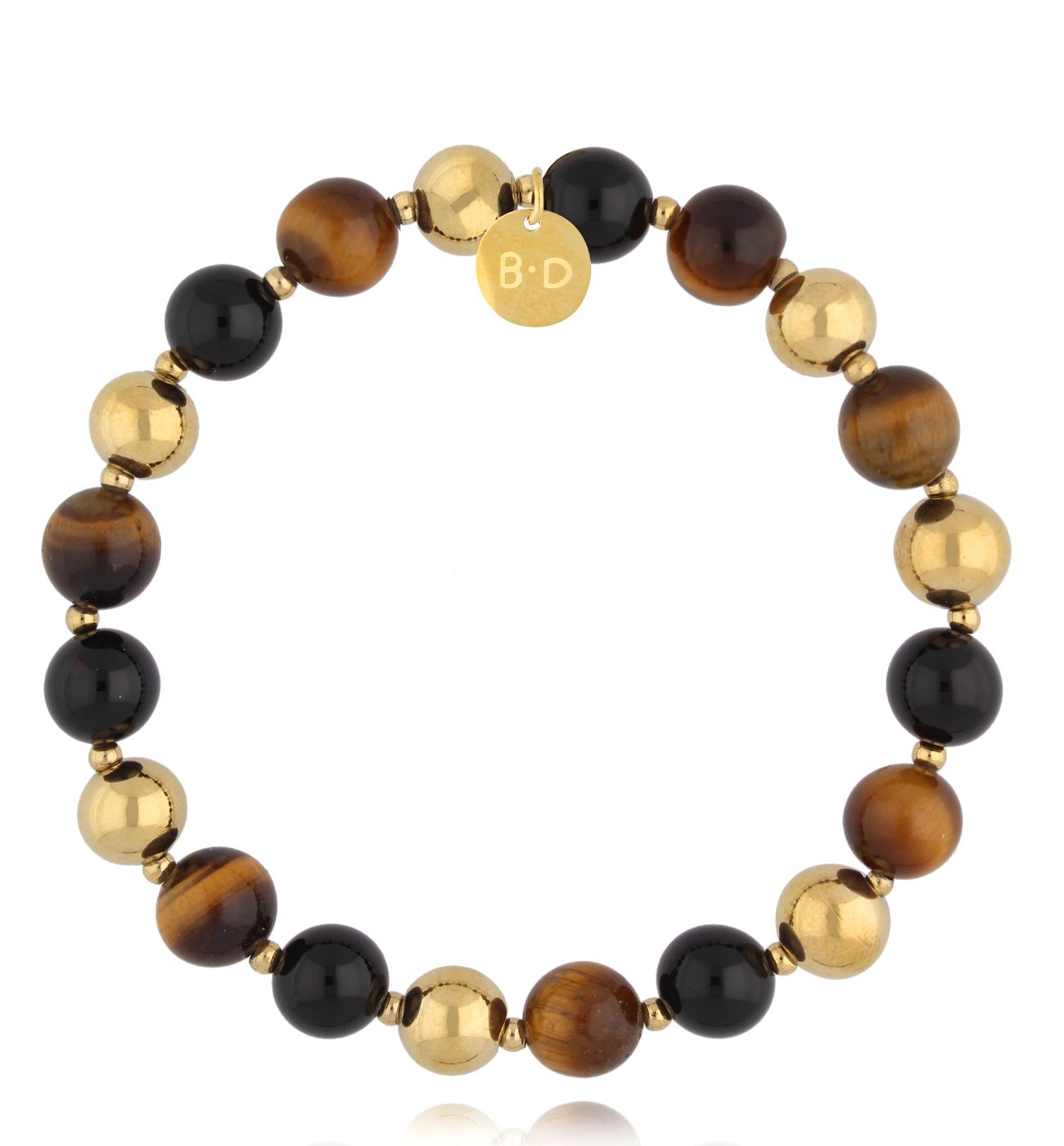 Bransoletka z agatami i tygrysim okiem - By Dziubeka
