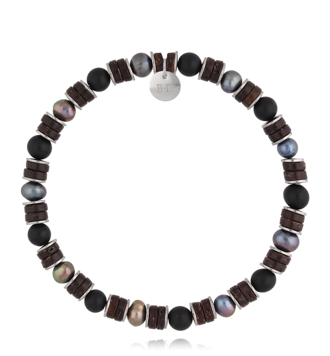 Bransoletka z agatami i perłami Special BMITC0705