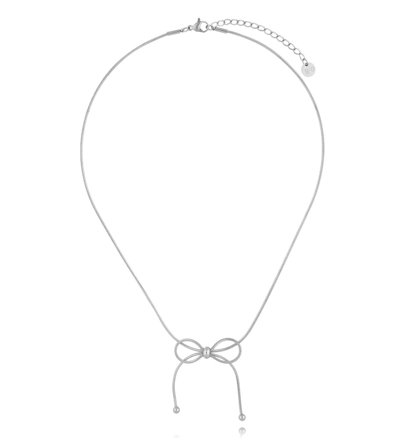 Naszyjnik z kokardką srebrny NSY0457 - By Dziubeka
