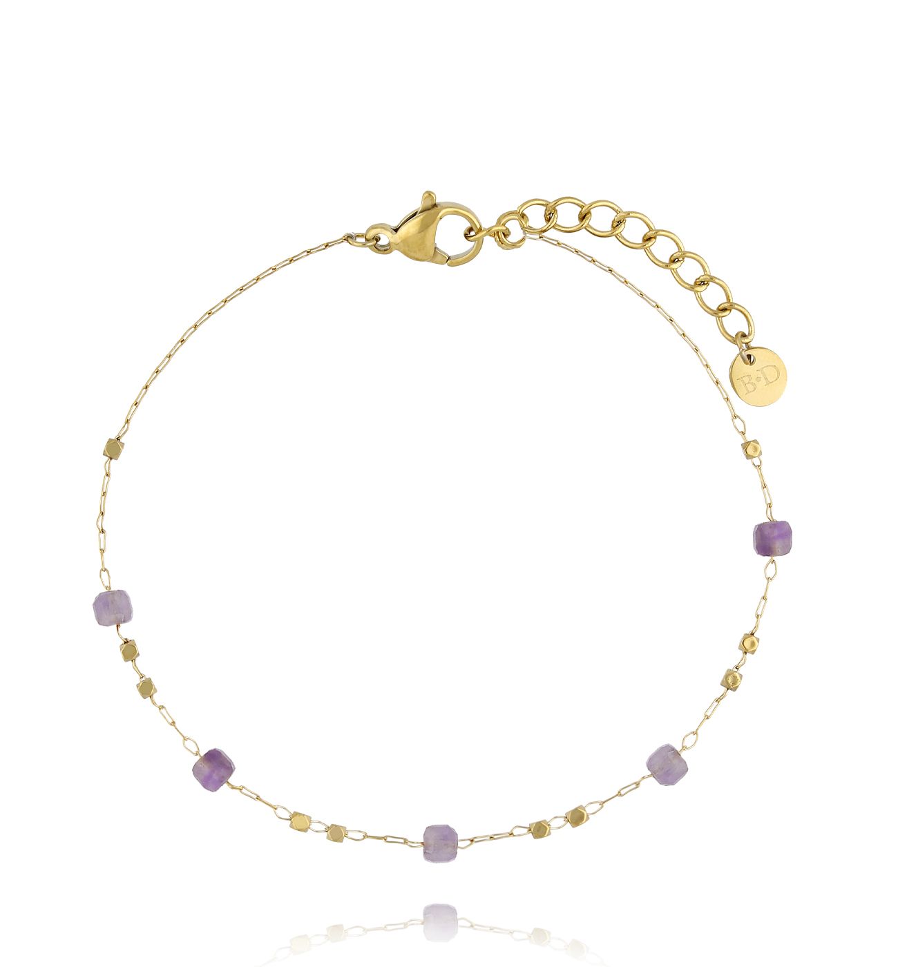 Bransoletka z ametystami Temple of the Sun - By Dziubeka