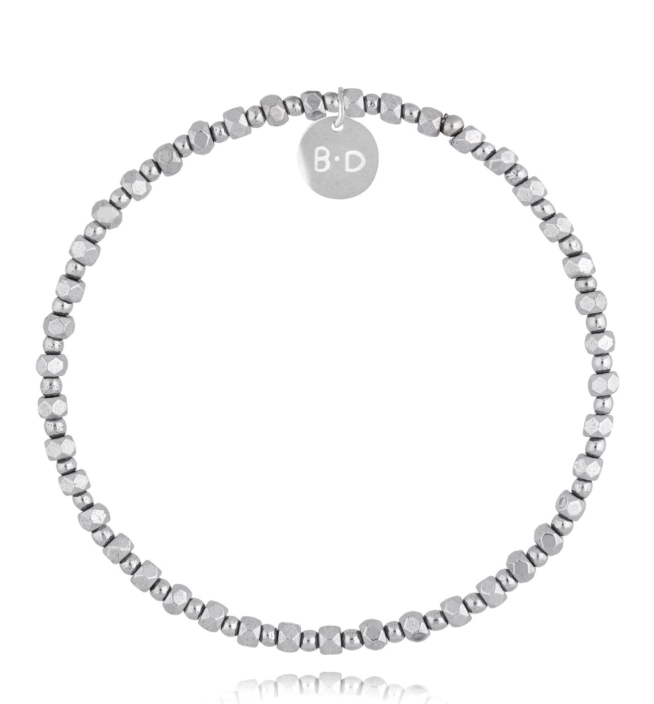 Bransoletka ze srebrnymi hematytami - By Dziubeka