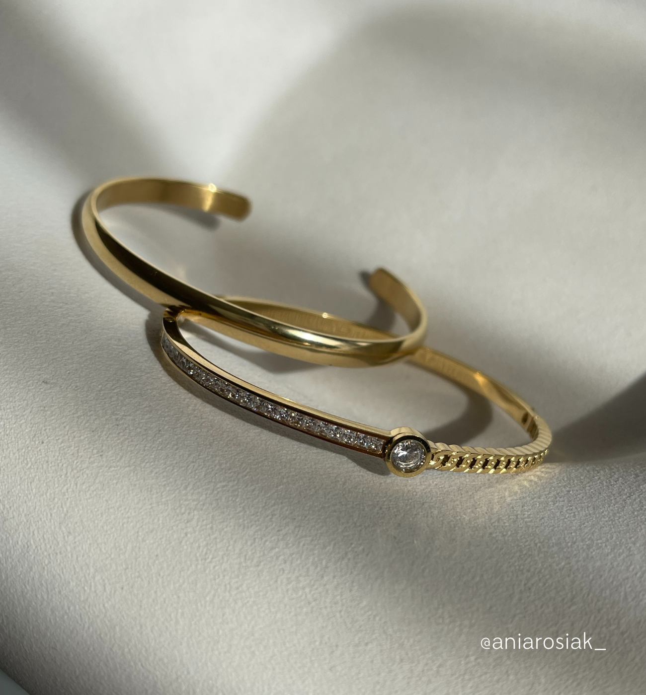 Bransoletka z transparentnymi cyrkoniami Chain and Cristals BSA0225