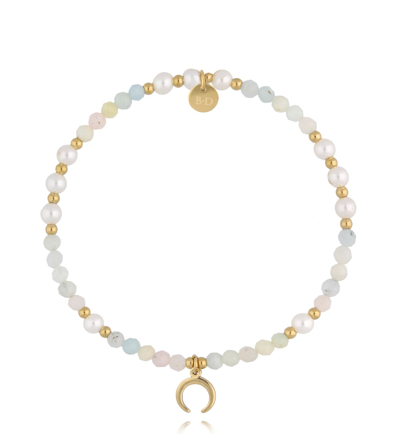 Bransoletka z morganitami i księżycem BSC2123