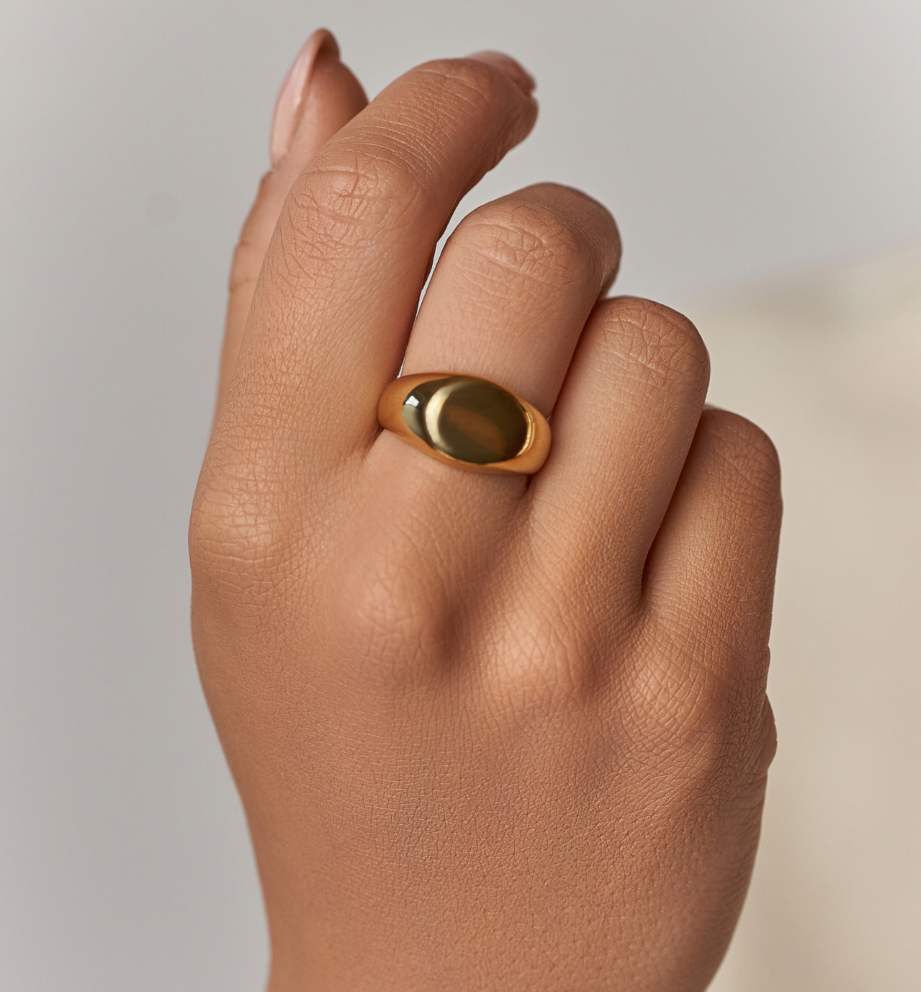 Sygnet złoty okrągły Potter - By Dziubeka