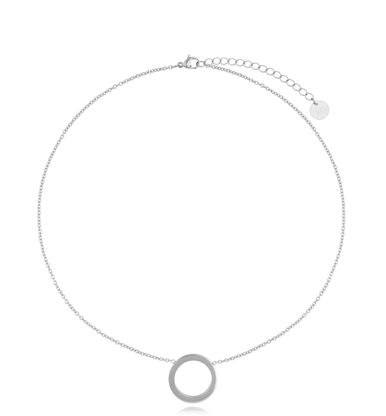 Naszyjnik srebrny z kółkiem Cercle - By Dziubeka