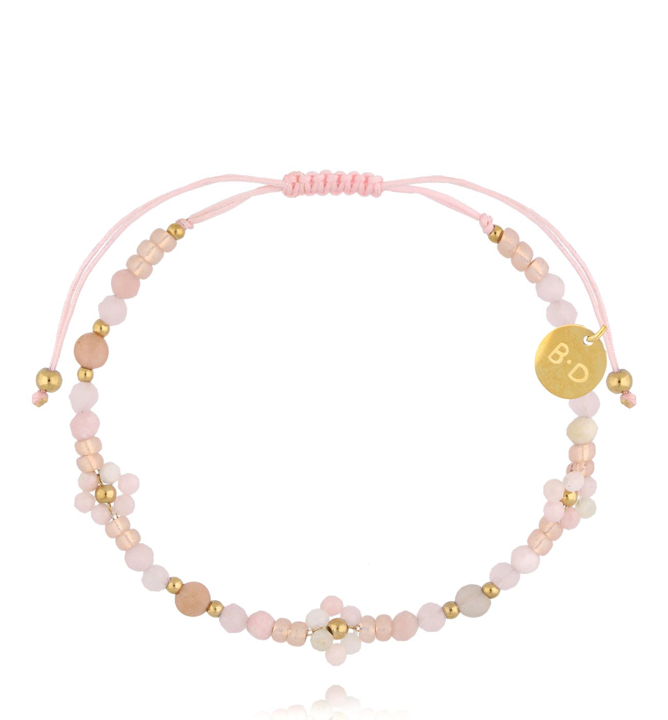 Bransoletka z kamieniami słonecznymi i różowymi opalami Lizzy BMT0271