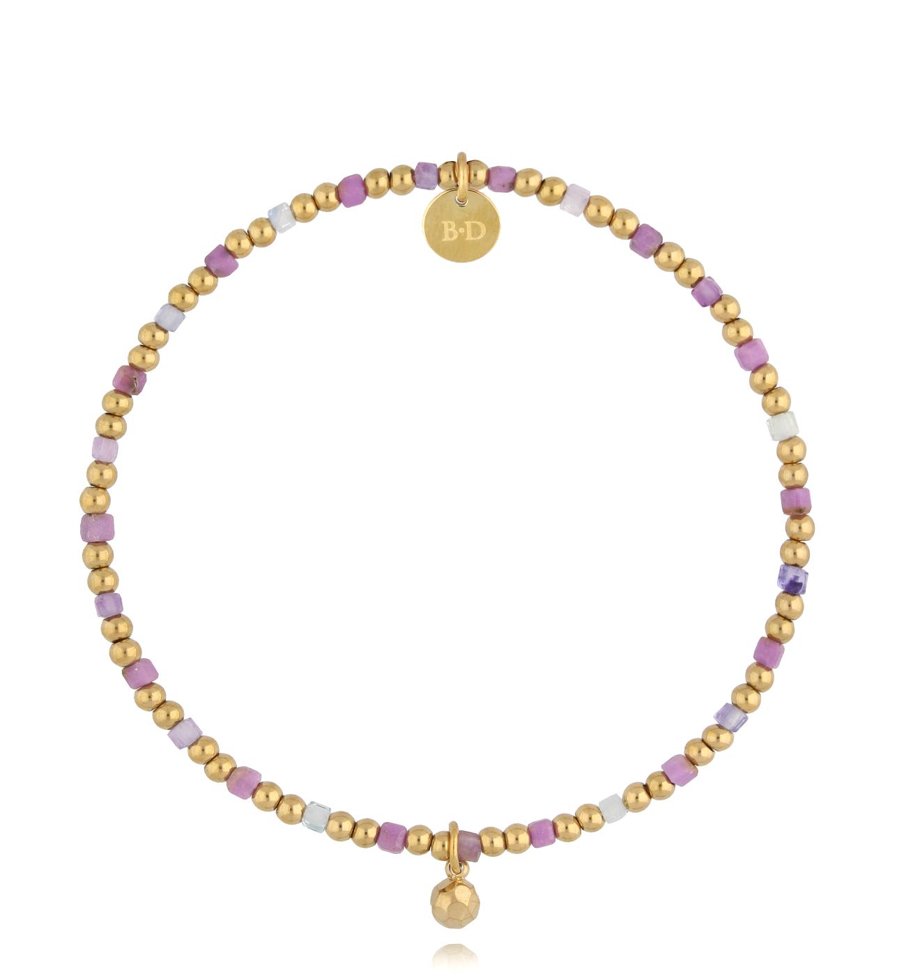 Bransoletka złota z fluorytami BSC2141