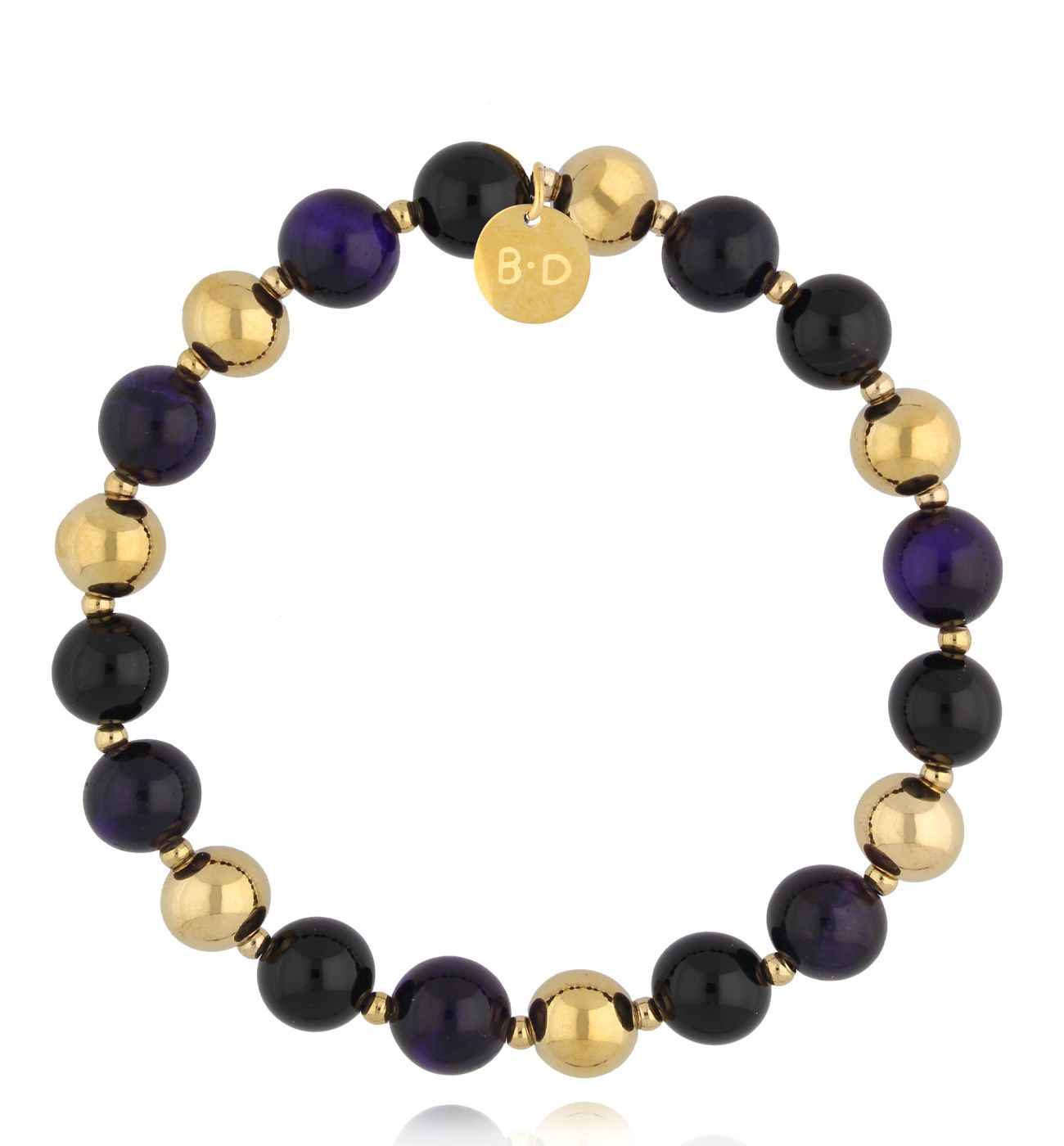 Bransoletka z agatami i tygrysim okiem - By Dziubeka