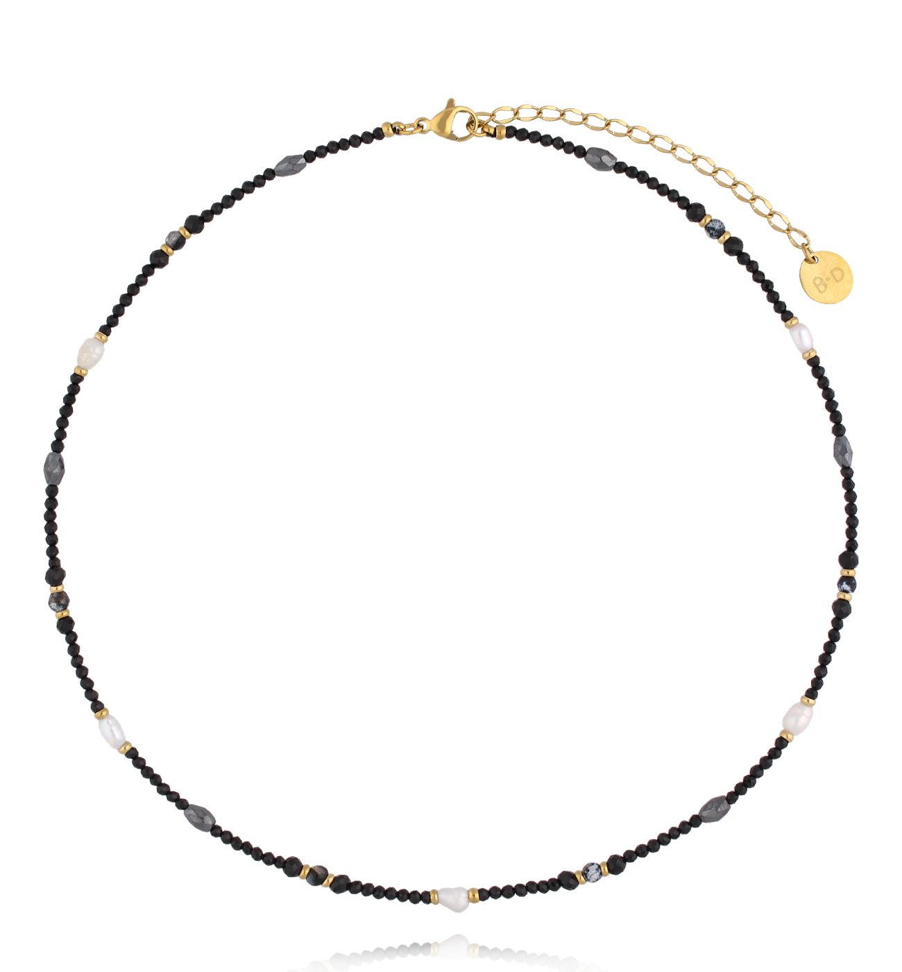 Naszyjnik czarny z turmalinami - By Dziubeka