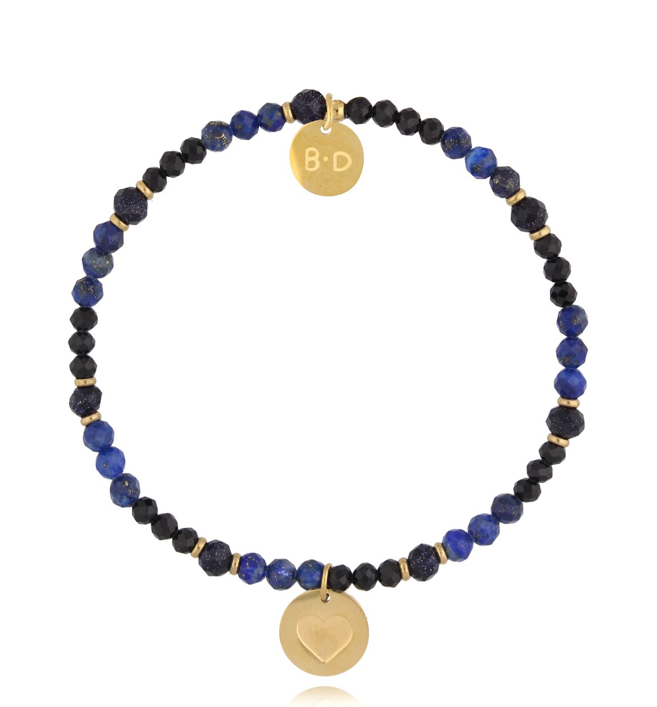 Bransoletka z turmalinami i lapisami - By Dziubeka