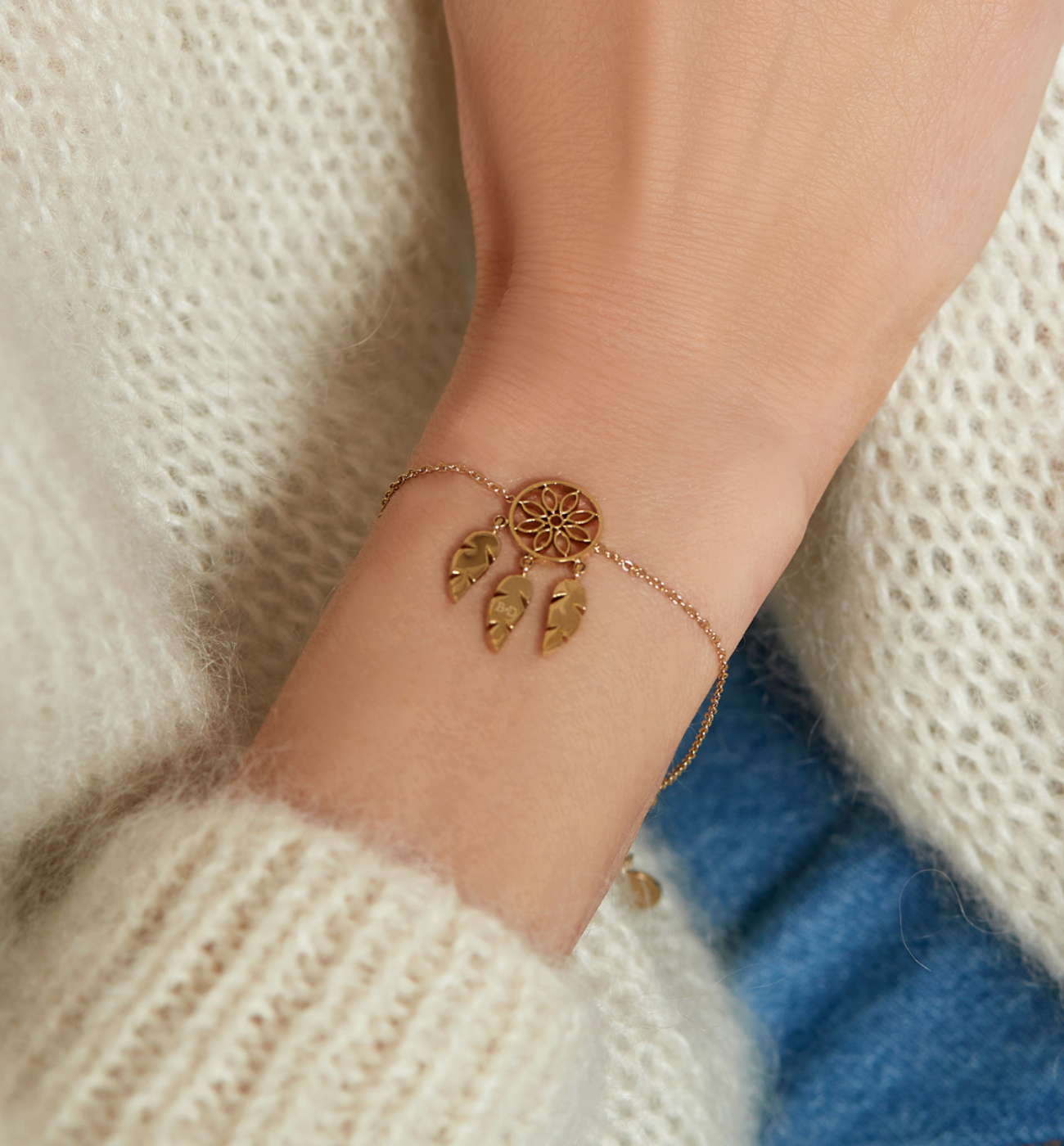 Bransoletka ze stali szlachetnej pozłacana Good For You BSA0175