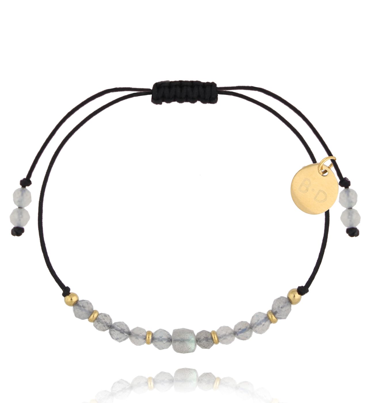 Bransoletka szara z kamieniami naturalnymi Galena BMT0009