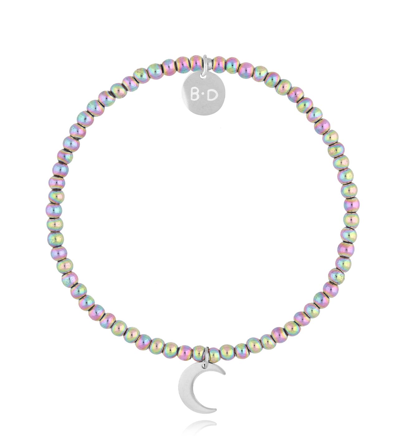 Bransoletka z hematytami i księżycem Nightfall Grace - By Dziubeka