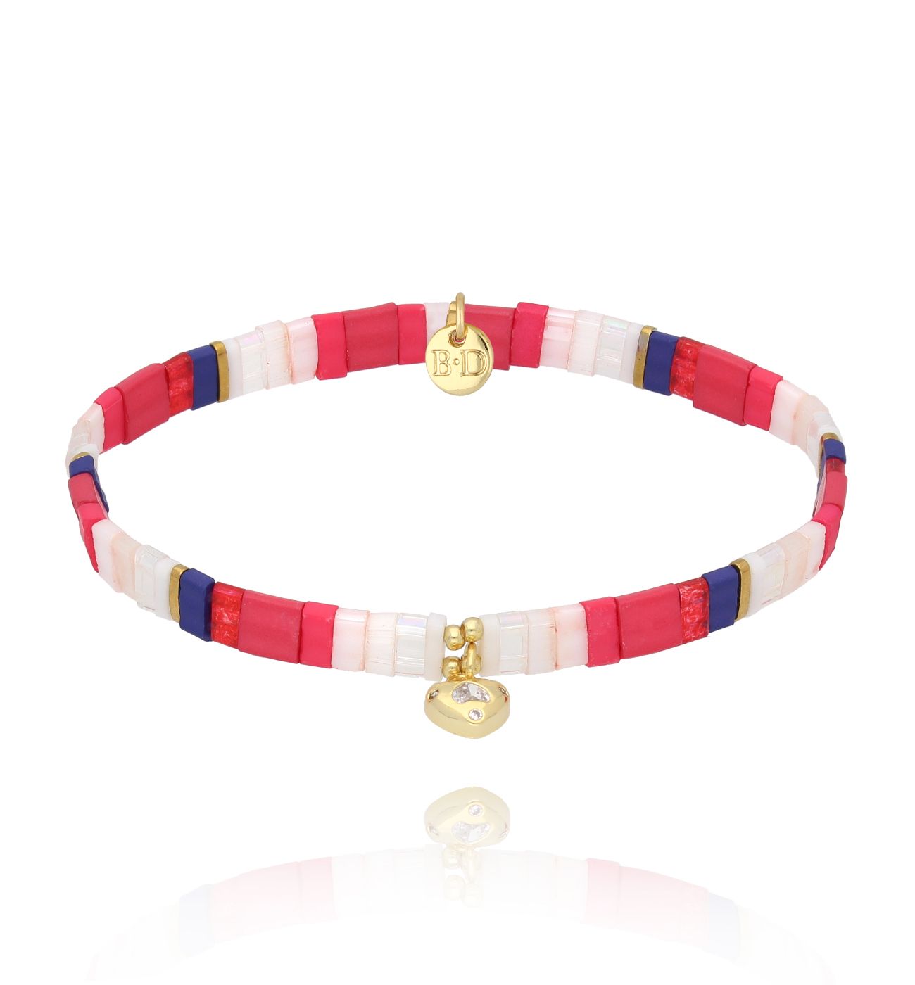 Bransoletka czerwono granatowa Delight BSC2050