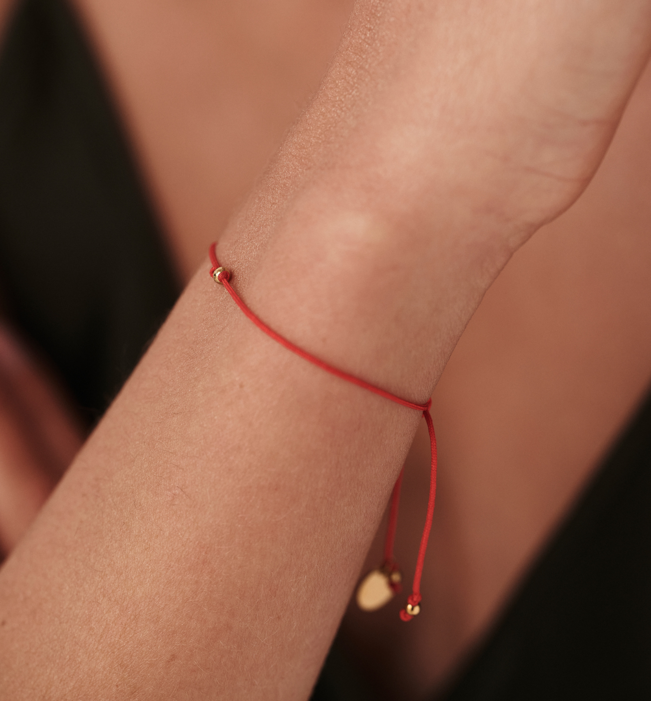 Bransoletka złota na szczęście czerwona Get Lucky BGL0464 - By Dziubeka