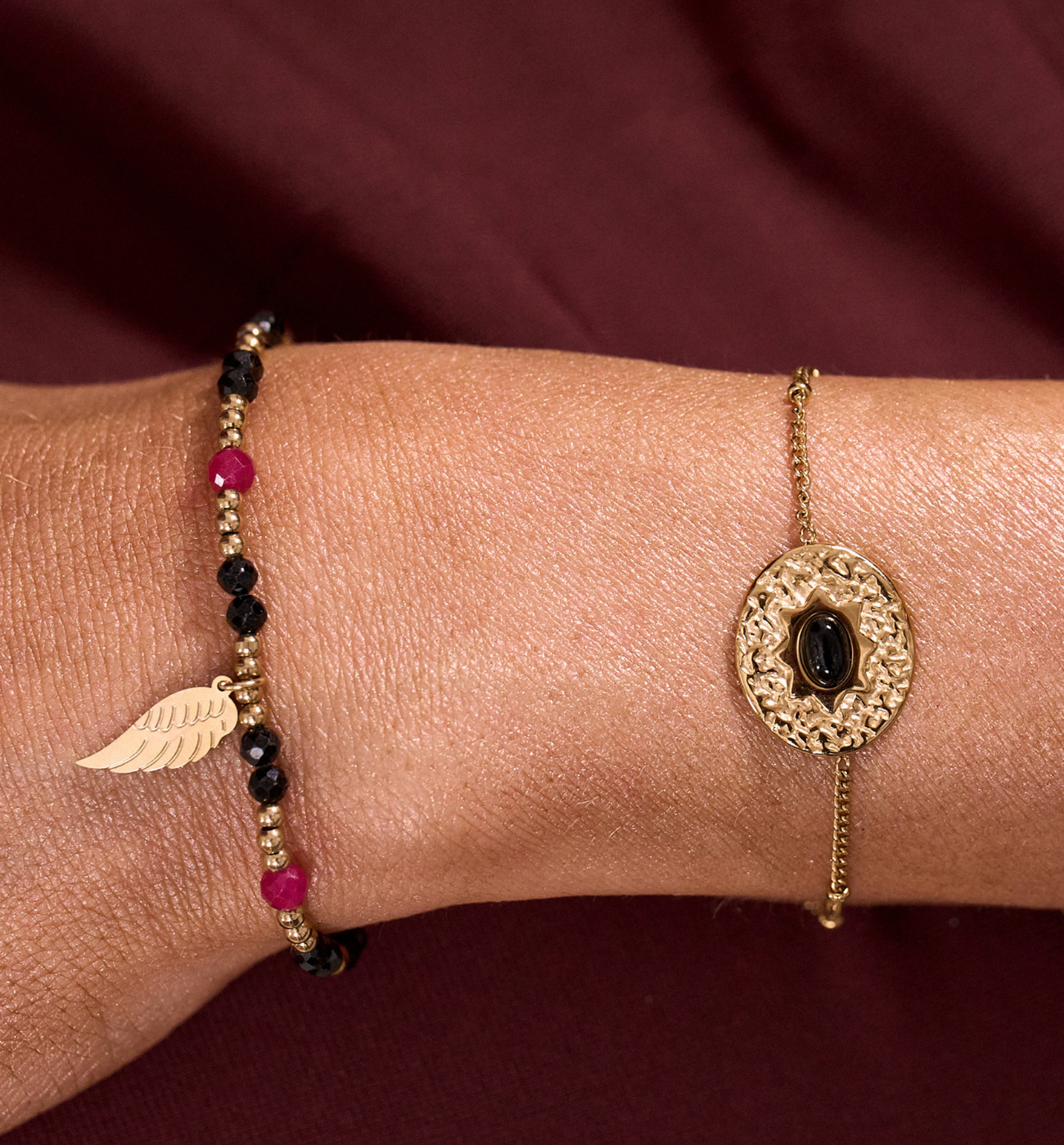 Bransoletka z turmalinami i korundem BTW3097